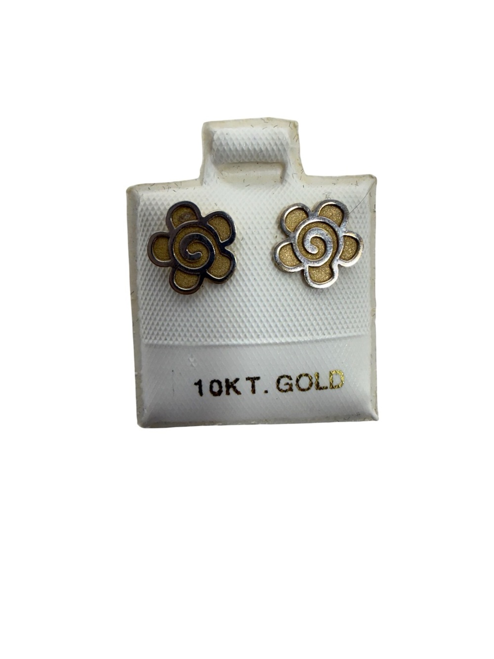 10K Gold Flower Stud Earrings - Yellow Gold